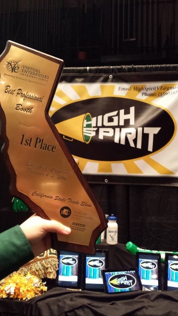 High Spirit, a retailer of school spirit goods, won 1st Place for Most Professional Booth